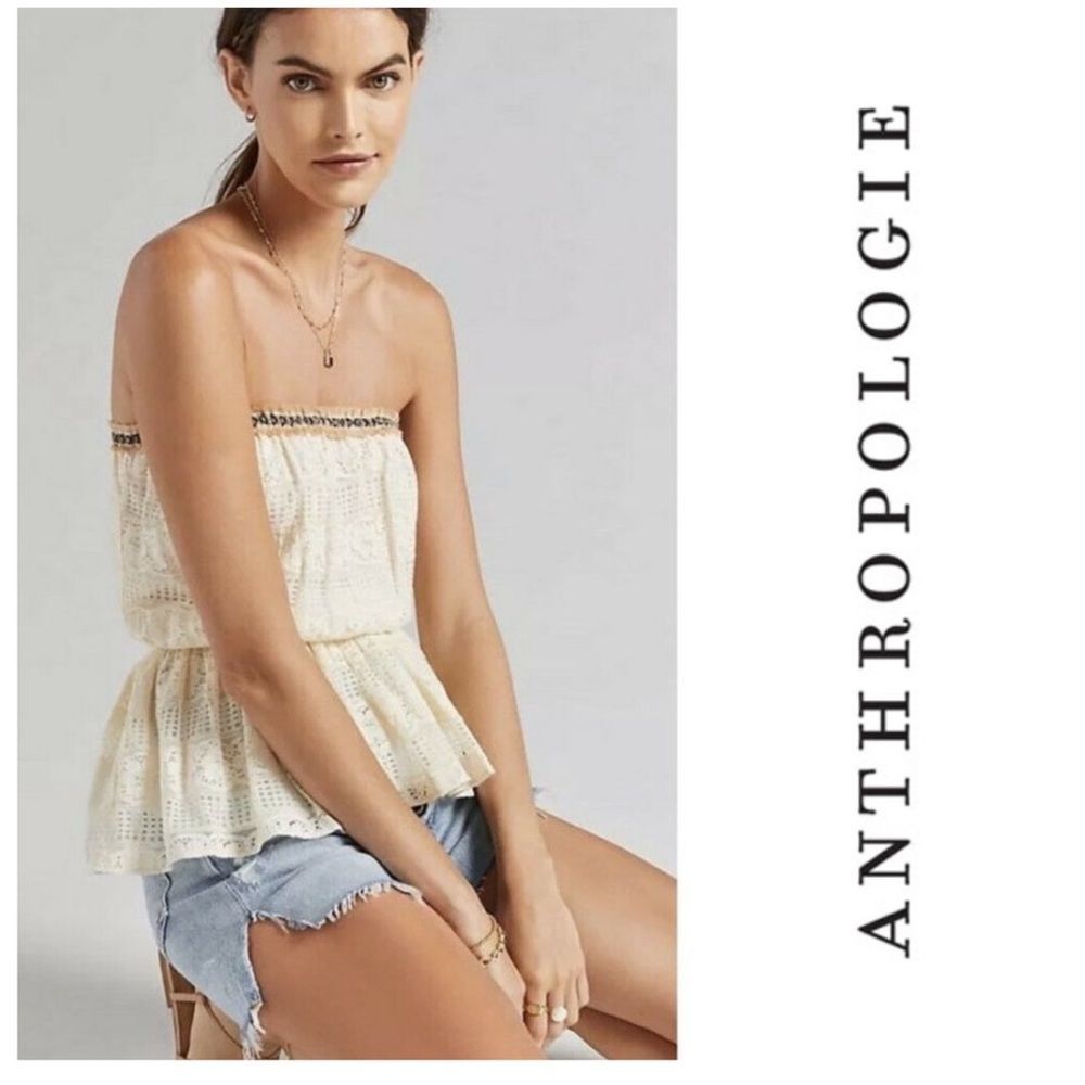 Anthropologie Verb Stretch Lace Tube Top Size XS New